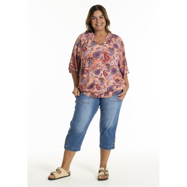 Karna Bluse Coral Paisley