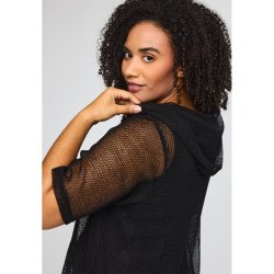 Mira Net Bluse Black