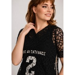 Wilma Sort Blonde Kjole