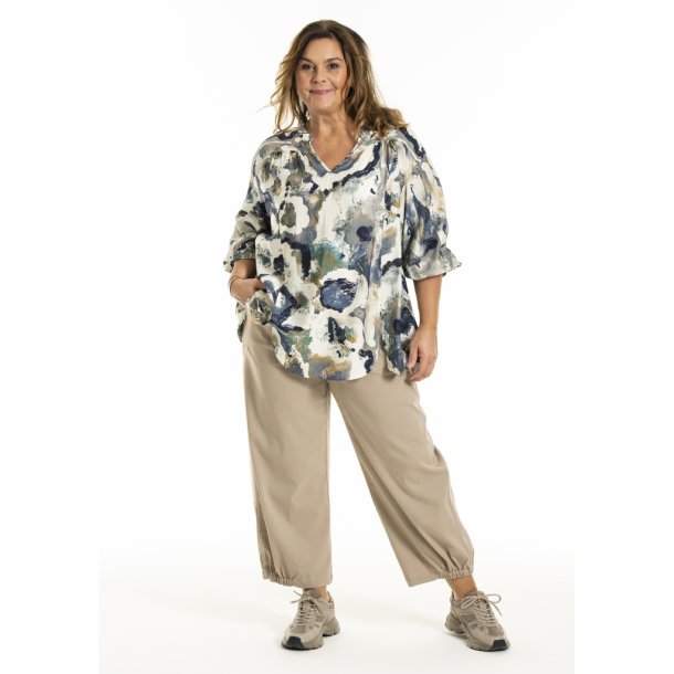 Malina Bluse Green Print