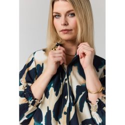 Emilie Skjorte Offwhite/Petrol
