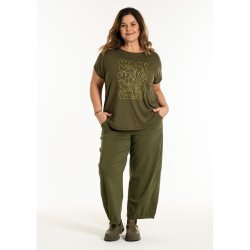 Gitte T-Shirt Olive m.print