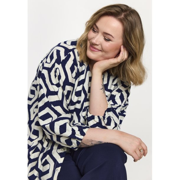 Annbrit Skjorte Bl�/offwhite