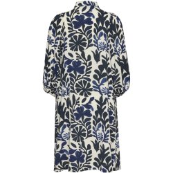 Nelly Skjortekjole Bl� Print