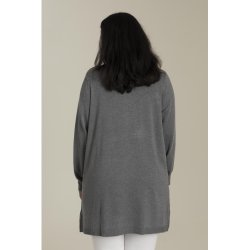 Lang Cardigan Gr Melange