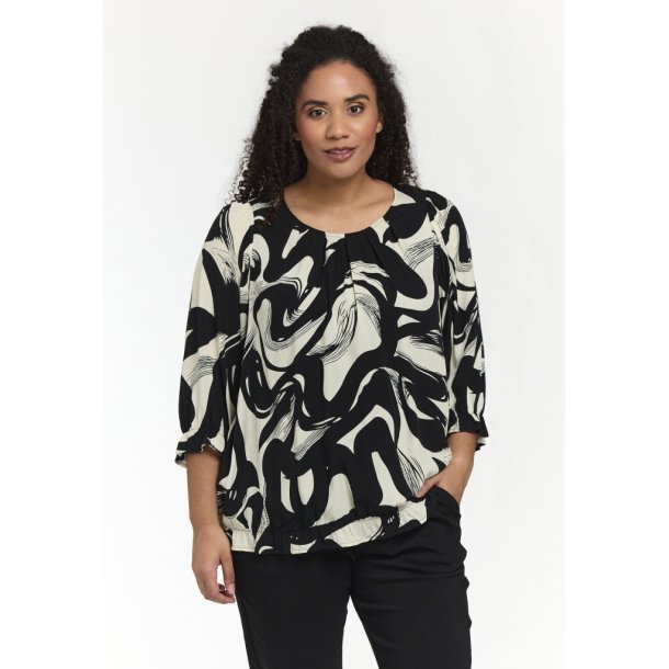 Farzana Bluse Sort/hvid