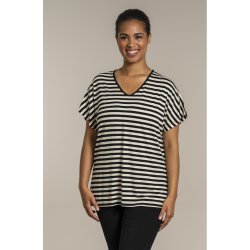 Stribet T-Shirt Sort/Hvid