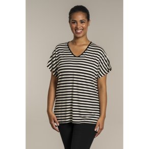 Stribet T-Shirt Sort/Hvid