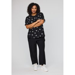 Fozia Bluse Sort/Hvid