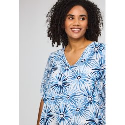 Lone Bluse Bl�/hvid