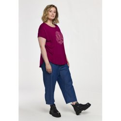 Gitte T-Shirt Raspberry m.print
