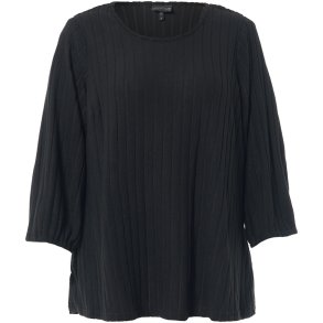 Ilana Strik Bluse Sort