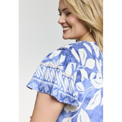 Juliana Bluse Bl�/hvid