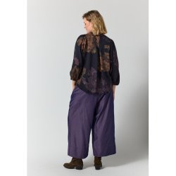 Vilde Bluse Sort Flower
