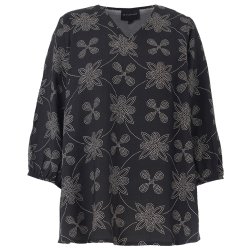 Emmy Bluse Sort print