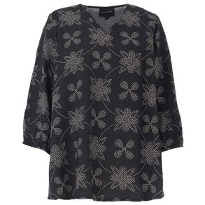 Emmy Bluse Sort print