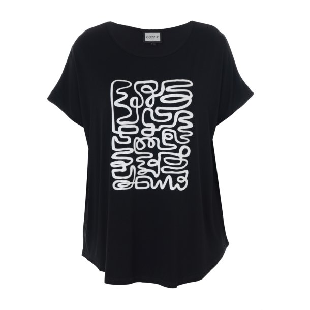 Gitte T-Shirt Print Sort