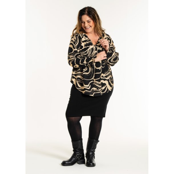 Sophia Bluse Sort/latte