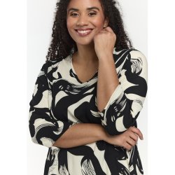 Birgitte Kjole Sort/hvid