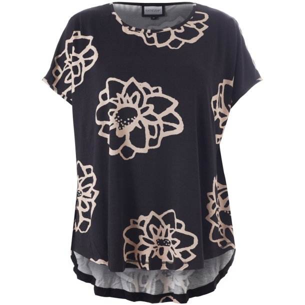 Gitte T-Shirt Sort m.print