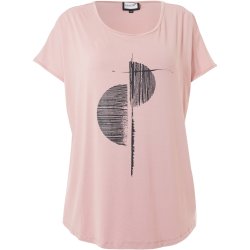 Gitte T-Shirt Peach Rose m.print