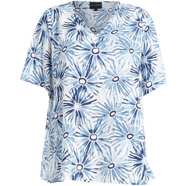 Lone Bluse Bl�/hvid