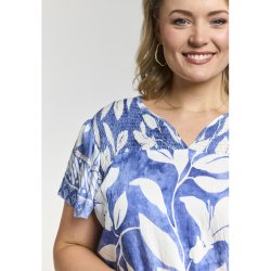 Juliana Bluse Bl�/hvid
