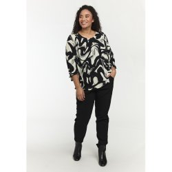 Farzana Bluse Sort/hvid