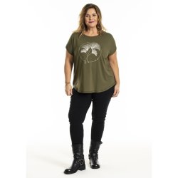 Gitte T-Shirt Olive m.print