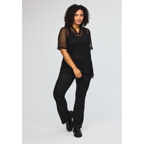 Mira Net Bluse Black