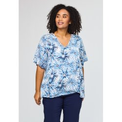 Lone Bluse Bl�/hvid