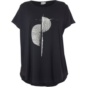 Gitte T-Shirt Sort m.print