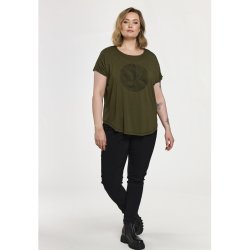 Gitte T-Shirt Army m.print