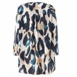 Berit Bluse Offwhite/Petrol
