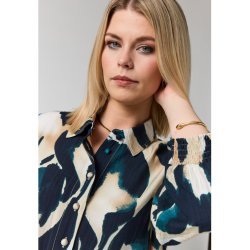 Emilie Skjorte Offwhite/Petrol