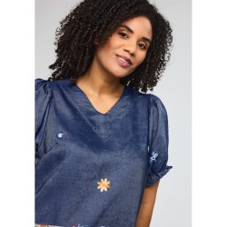 Karline Bluse Denim Bl�