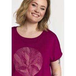 Gitte T-Shirt Raspberry m.print