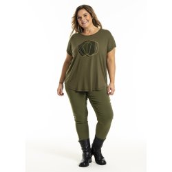 Gitte T-Shirt Olive m.print