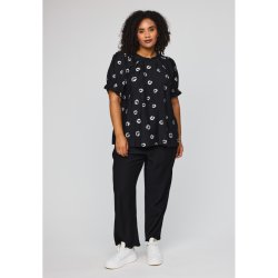 Fozia Bluse Sort/Hvid