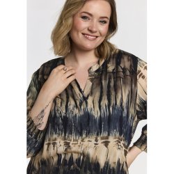 Valdis Kjole Beige Print