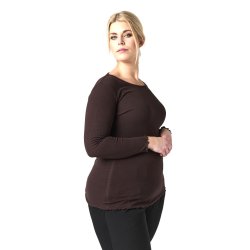 Sandgaard Rib Bluse Brun