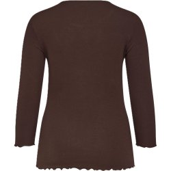 Sandgaard Rib Bluse Brun
