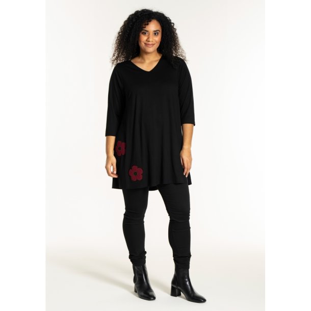 Ditte Tunika Sort/Bordeaux