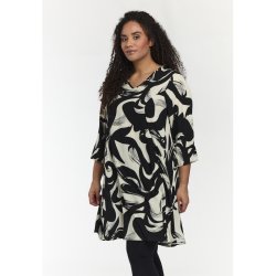 Birgitte Kjole Sort/hvid