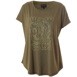 Gitte T-Shirt Olive m.print