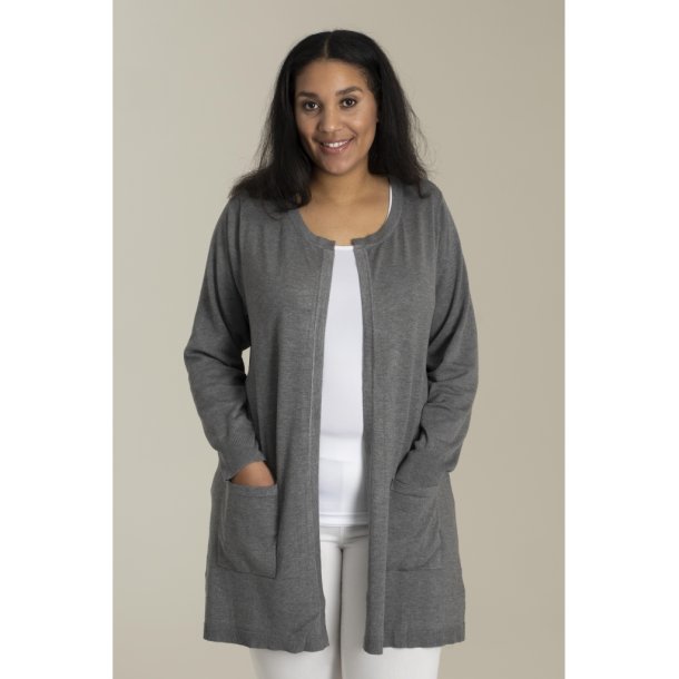 Lang Cardigan Gr Melange