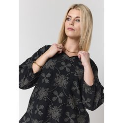 Emmy Bluse Sort print