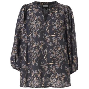 Vilde Bluse Sort Print