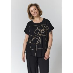 Gitte T-Shirt Sort m.print