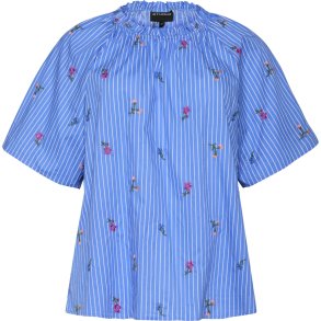Leni Bluse Bl�/Hvid